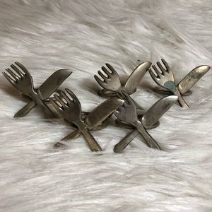 knife & fork napkin rings 5 each New without tags